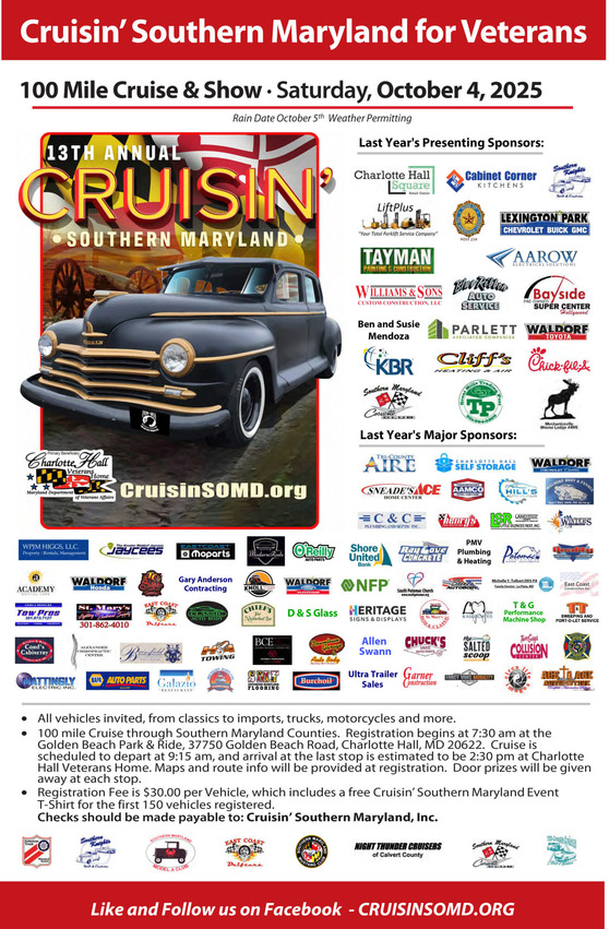 Crusin' Southern Maryland flier