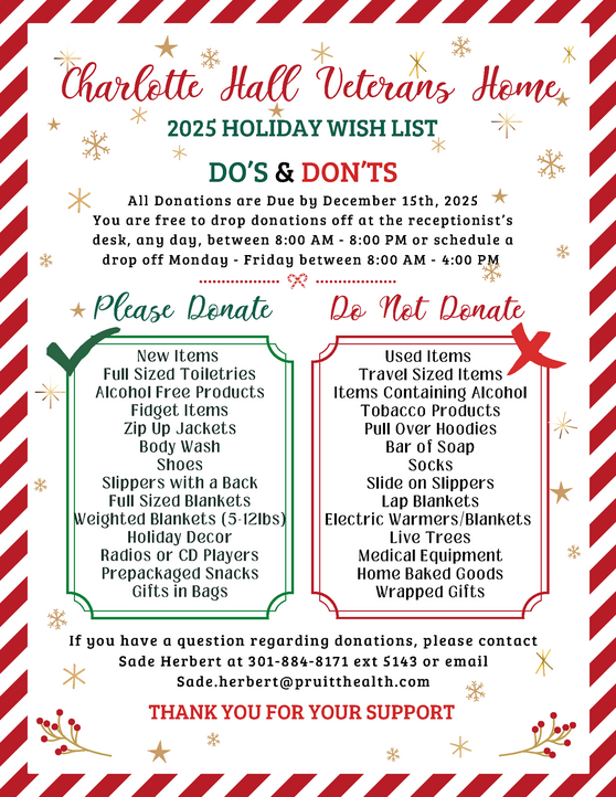 Charlotte Hall Wish List