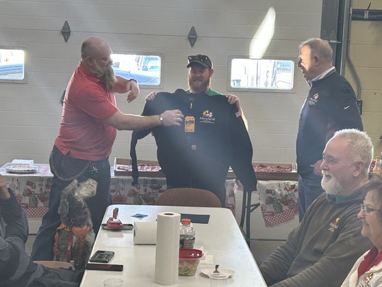 chris barton 5 years of service award