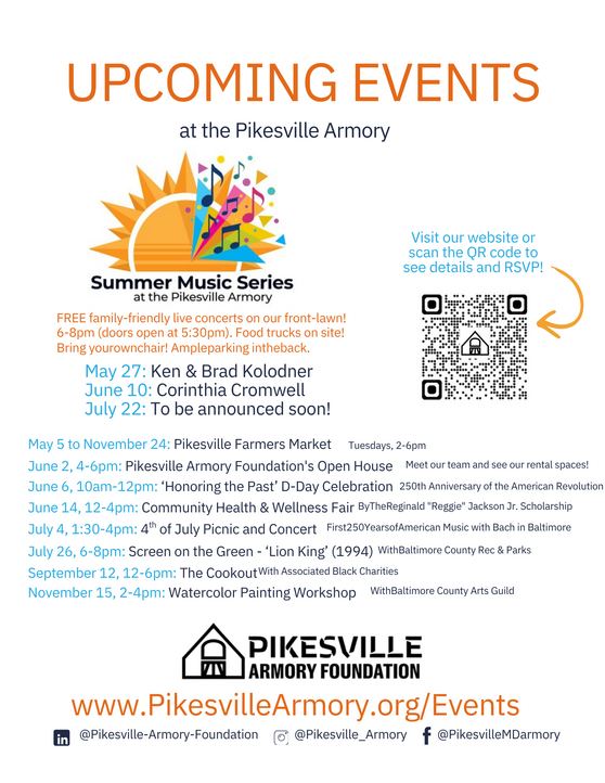 pikesville armory summer music series