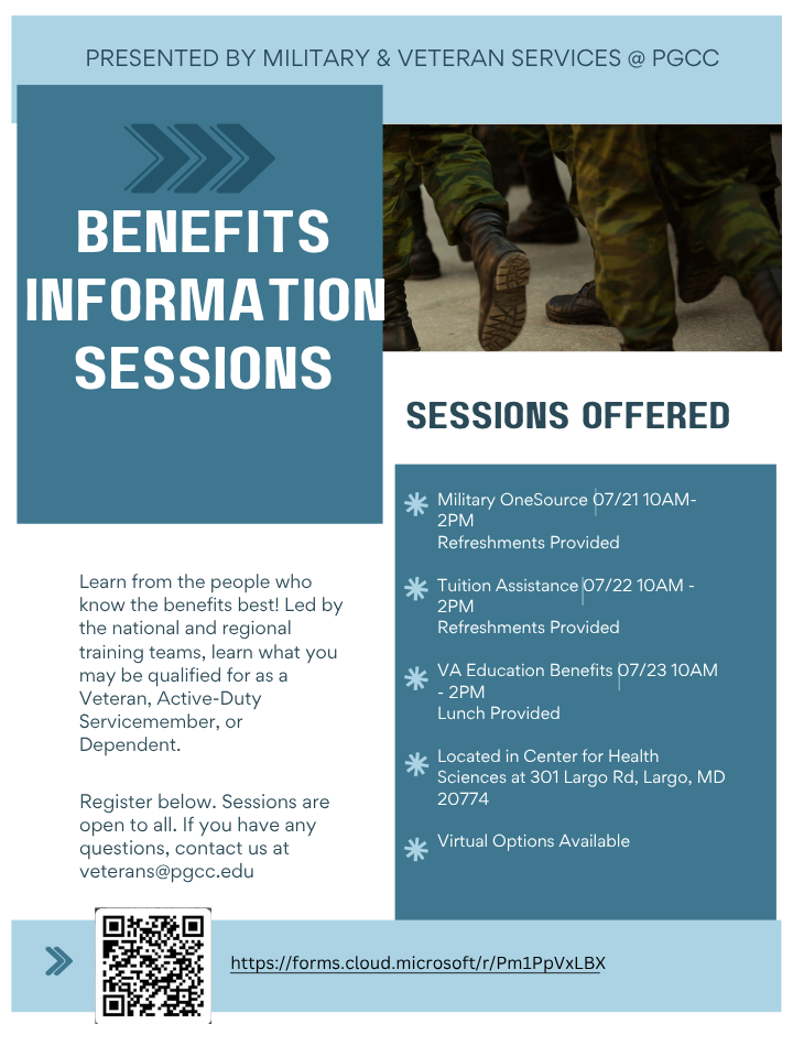 prince george's community college benefits info session