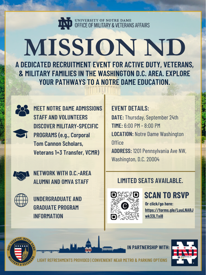 Notre Dame  DC Event RSVP Link