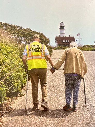 ranger assisting a park visitor