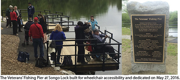accessible fishing pier at Songo Lock