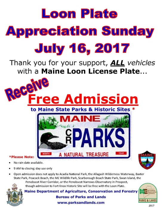 Loon Plate Day is July 16, 2017