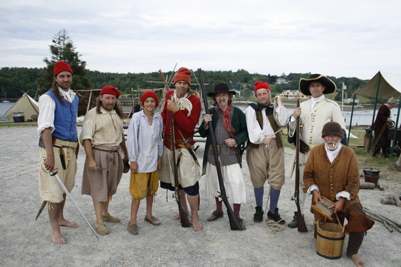 17th century re-enactors at Colonial Pemaquid State Historic Site
