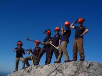 Field Team Members posing along ridge in Baxter State Park