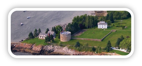 Aerial shot of Colonial Pemaquid State Historic Site