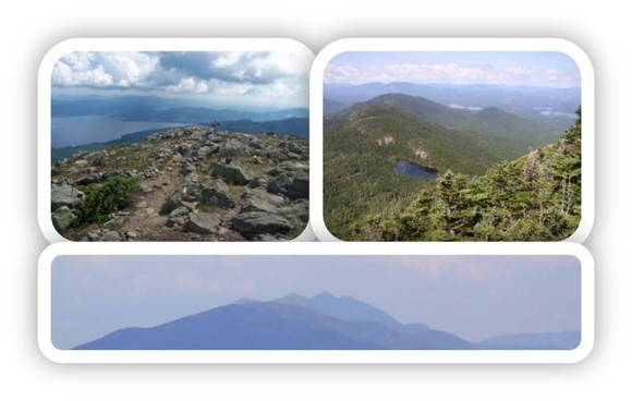 Montage of the mountains of the Bigelow Range, Maine
