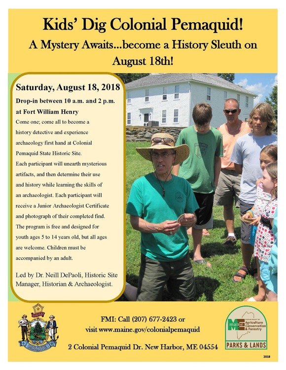 Kids Big Dig Poster August 18, 2018