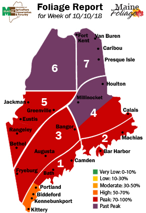 Maine Foliage Report for October 10 2018