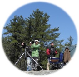 Hawk watch on the summit of Bradbury Mt. by biologists; public welcome.