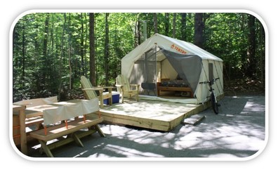 Tentrr site located at Bradbury Mt. State Park.