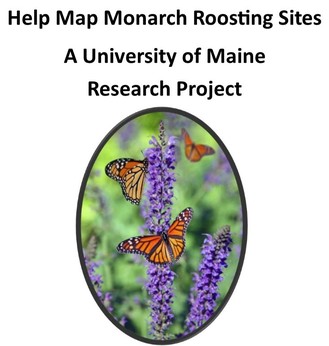 Monarchs on flower with monarch mapping title