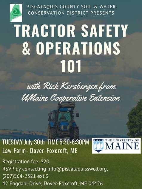 Piscataquis SWCD Offers Tractor Safety and Operations Workshop