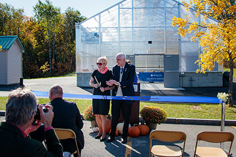 Greenhouse Opening - Cutting Ribbon Ceremony