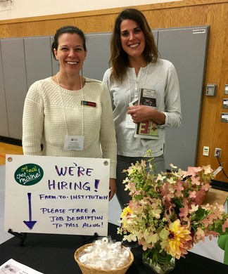 Yvette Meunier, Marketing Specialist with DACF, and Robin Kerr, Farm and Sea to School Coordinator for DOE