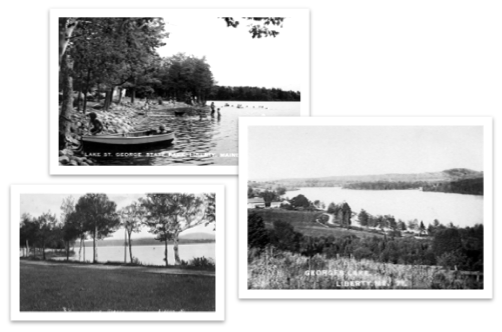 Old black and white photos of Lake St. George State Park