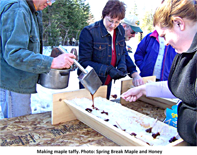 People making Maple Taffy