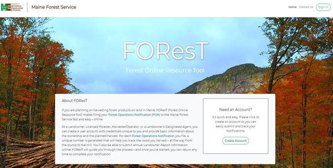 FOResT Landing Page