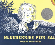 Book cover of Blueberries for Sal by Robert McCloskey.