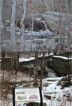 Mayall Mills Dam before and after beaver caused flood clean-up.