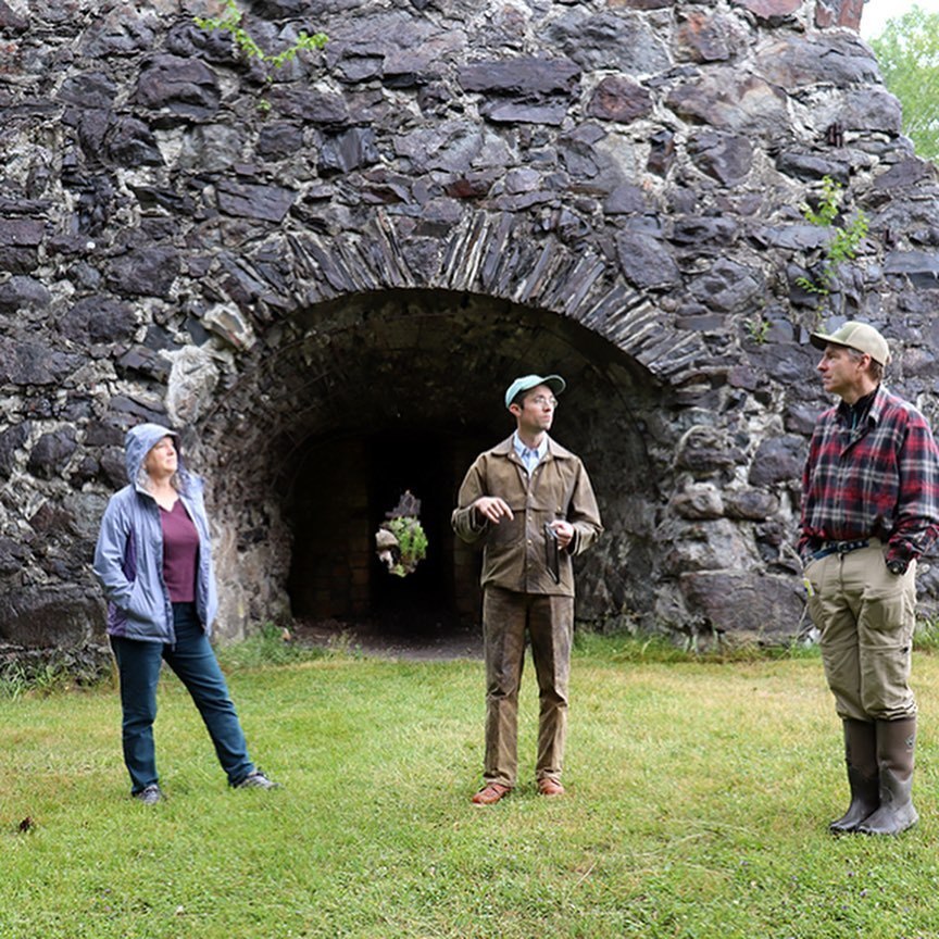 Judy East (LUPC), Steve Tatko (AMC), and Andy Cutko at Katahdin Ironworks.