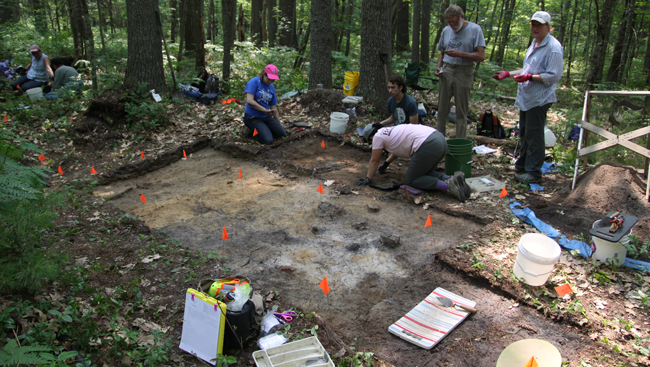 Archaeological dig in progress at Kennebunk.