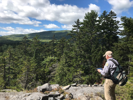 Joe Anderson at Pierce Pond Easement.