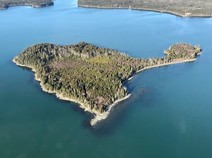 Aerial image of Pond Cove Island.