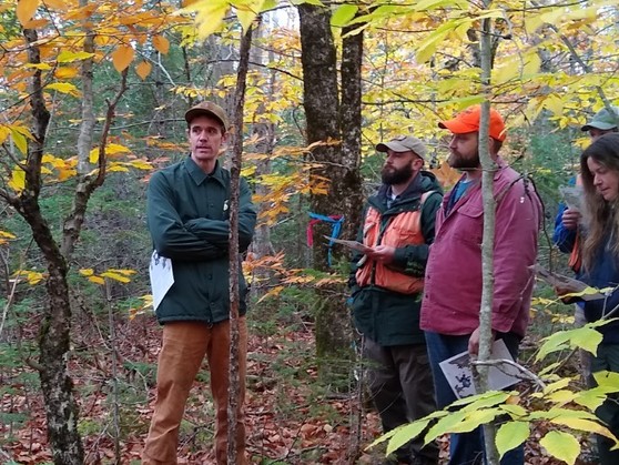 USFS Pathologist Cameron McIntyre Leads a Discussion of Beech Leaf Disease