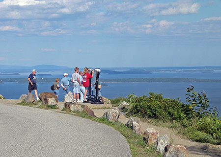 View of Penobscot Bay from the top of Mt. Battie, Camden Hills State Park.