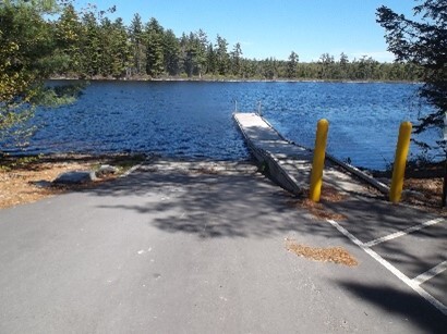 Boat launch at Seboeis Lake.