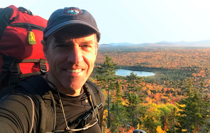 Andy Cutko, Director of the Maine Bureau of Parks and Lands, at the Great Circle Trail, Nahmakanta Public Lands.