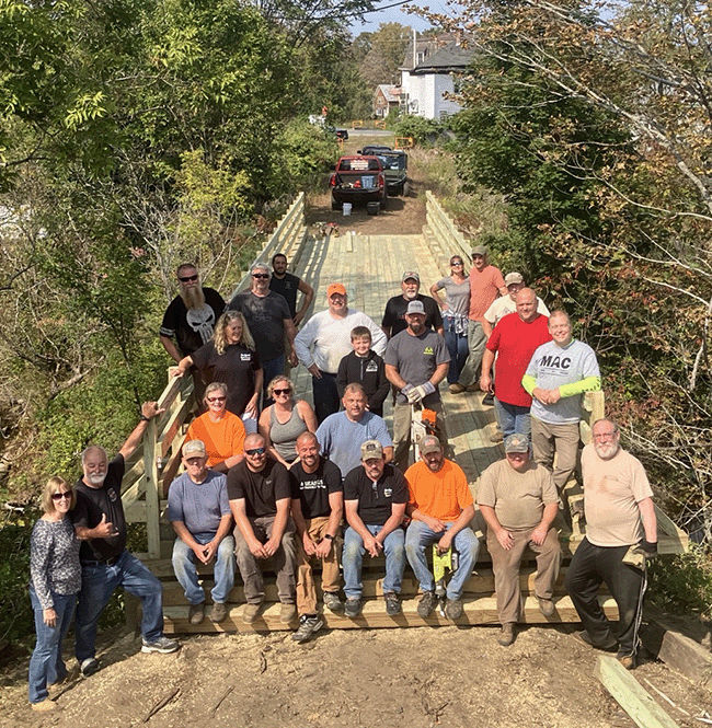 Volunteers have helped prepare the Madison Branch rail trail for public use.
