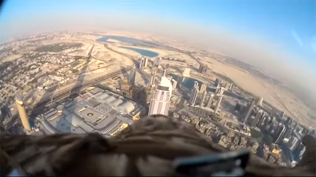 Flight with an Imperial Eagle over Dubai.