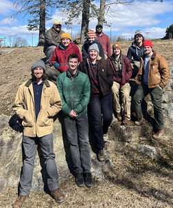 Maine Conservation Corps team, March 2024. Photo by Alina Allgyer.