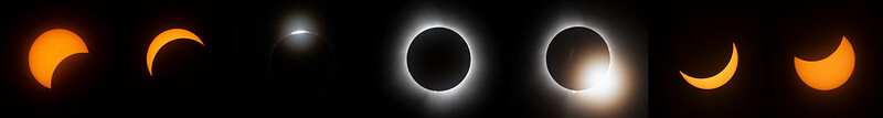 Images of the April 8, 2024 eclipse. Courtesy of NASA.