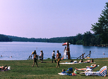 Swim area at Lake St. George State Park.