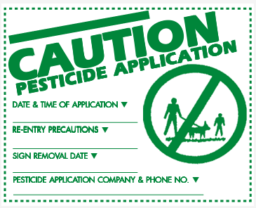 An example of a pesticide sign from Chapter 28