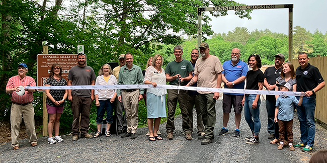 Madison Branch Rail Trail ribbon cutting in June, 2024.