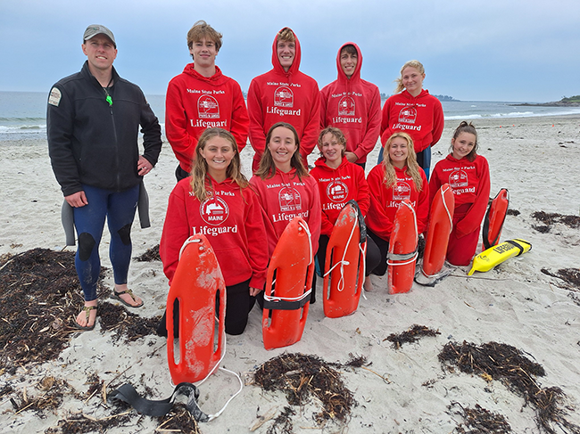 Maine State Park Lifeguard Academy Graduates. Photo by Kurt Shoener.