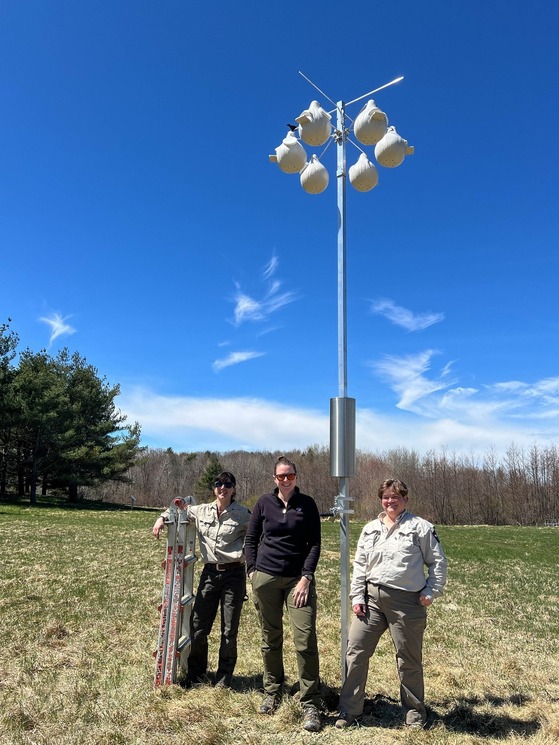 The completed Purple Martin nest structure. MDIFW photo.