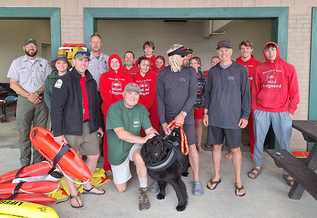 Trainers and Trainees at the Maine State Park Lifeguard Academy 2024.