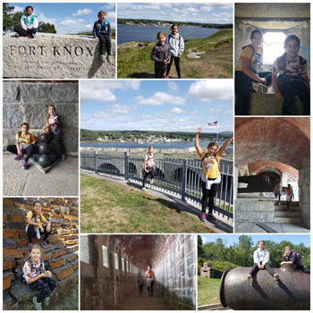 Girl Scouts visiting Fort Knox on Girl Scouts Love State Parks weekend.