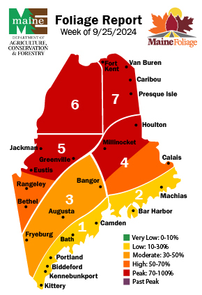 October 2, 2024 Foliage Report for Maine - Peak Conditions in Northern Maine