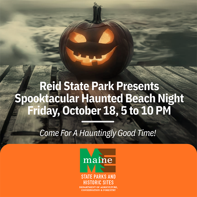 Spooktacular Night at Haunted Beach, Reid State Park, Georgetown, Maine