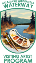 Logo for the Allagash Wilderness Waterway Visiting Artist Program.