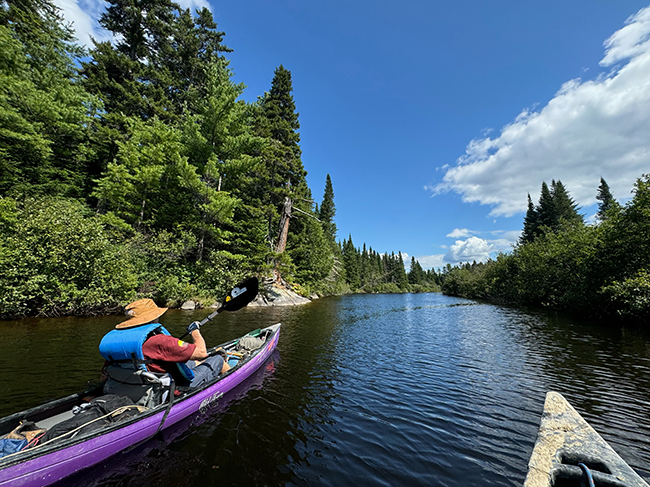 Paddling on the Allagash Wilderness Waterway. Photo by Mr. Robinson and used by permission.