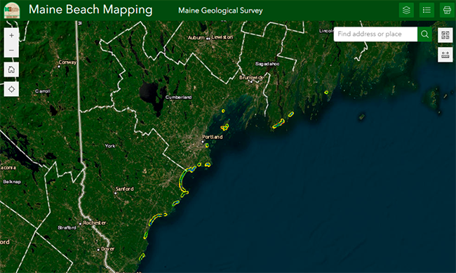 The Maine Geological Survey's updated Beach Mapping Viewer.